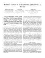 Fairness metrics in AI healthcare applications: A review