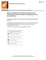 Waste management practices amongst small businesses in the townships of Gauteng province in South Africa