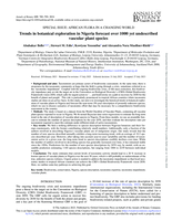 Trends in botanical exploration in Nigeria forecast over 1000 yet undescribed vascular plant species