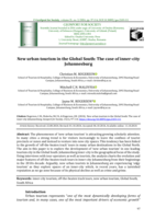 New urban tourism in the Global South: The case of inner-city Johannesburg