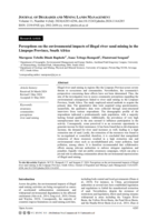 Perceptions on the environmental impacts of illegal river sand mining in the Limpopo Province, South Africa