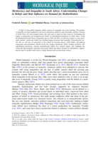 Meritocracy and inequality in South Africa: Understanding changes in beliefs and their influence on demand for redistribution