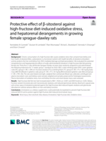 Protective effect of β-sitosterol against high-fructose diet-induced oxidative stress, and hepatorenal derangements in growing female sprague-dawley rats