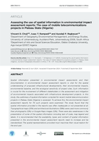Assessing the use of spatial information in environmental impact assessment reports: The case of mobile telecommunications projects in Plateau State (Nigeria)