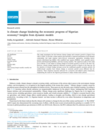 Is climate change hindering the economic progress of Nigerian economy? Insights from dynamic models