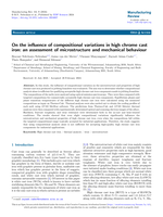 On the influence of compositional variations in high chrome cast iron: An assessment of microstructure and mechanical behaviour