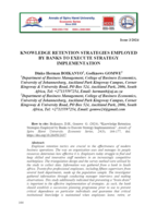 Knowledge retention strategies employed by bank to execute strategy implementation