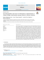 Geo-demographics and source of information as determinants of climate change consciousness among citizens in African countries