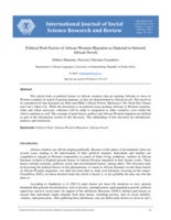 Political push factors of African-Western migration as depicted in selected African novels