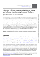 Allocative efficiency between and within the formal and informal manufacturing sectors in Zimbabwe