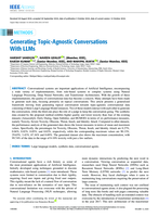Generating topic-agnostic conversations With LLMs