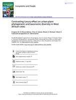 Contrasting luxury effect on urban plant phylogenetic and taxonomic diversity in West African cities