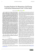 Locating positions for measuring a golf swing with inertial measurement units: A pilot study