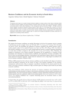 Business confidence and the economic activity in South Africa