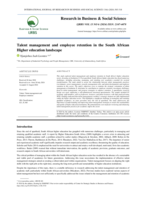 Talent management and employee retention in the South African Higher education landscape