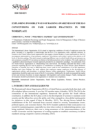  Exploring possible ways of raising awareness of the Ilo conventions on fair labour practices in the workplace