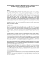 Socio-economic development of the Western Balkans in the context of European Union integration. Preliminary studies