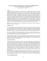 Impact of financial performance of firms on the proportion of women in management. Example of WSE