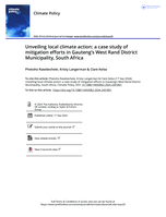 Unveiling local climate action: a case study of mitigation efforts in Gauteng's West Rand District Municipality, South Africa