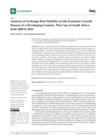 Analysis of exchange rate stability on the economic growth process of a developing country: The case of South Africa from 2000 to 2023