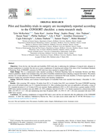Pilot and feasibility trials in surgery are incompletely reported according to the CONSORT checklist: A meta-research study