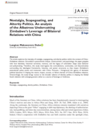 Nostalgia, scapegoating, and alterity politics. An analysis of the albatross undercutting Zimbabwe's leverage of bilateral relations with China