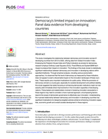 Democracy's limited impact on innovation: Panel data evidence from developing countries