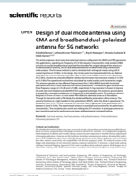 Design of dual mode antenna using CMA and broadband dual-polarized antenna for 5G networks