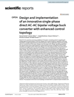 Design and implementation of an innovative single-phase direct AC-AC&nbsp;bipolar voltage buck converter with enhanced control topology