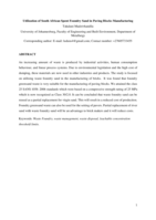 Utilization of South African spent foundry sand in paving blocks manufacturing