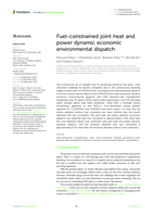 Fuel-constrained joint heat and power dynamic economic environmental dispatch