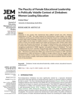 The paucity of female educational leadership in politically volatile context of Zimbabwe: Women Leading Education