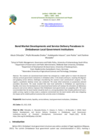 Bond market developments and service delivery paradoxes in Zimbabwean local government institutions