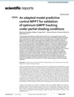 An adapted model predictive control MPPT for validation of optimum GMPP tracking under partial shading conditions