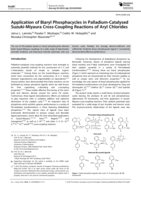 Application of biaryl phosphacycles in palladium‐catalysed suzuki‐miyaura cross‐coupling reactions of aryl chlorides