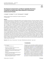 Development of automotive and marine appliable aluminium composite by utilizing agro-waste material as performance enhancement particles