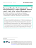 Barriers and enablers for implementation of digital-linked diagnostics models at point-of-care in South Africa: Stakeholder engagement