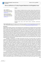 Drivers and barriers of carbon footprint reduction in the hospitality sector