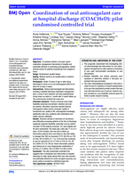 Coordination of oral anticoagulant care at hospital discharge (COACHeD): pilot randomised controlled trial