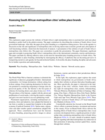 Assessing South African metropolitan cities' online place brands