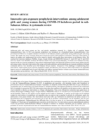 Innovative pre-exposure prophylaxis interventions among adolescent girls and young women during COVID-19 lockdown period in subSaharan Africa: A systematic review