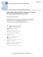 High school science teachers' assessment literacy for inquiry-based science instruction