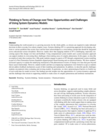  Thinking in terms of change over time: Opportunities and challenges of using system dynamics models