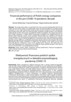 Financial performance of Polish energy companies in the pre-COVID-19 pandemic decade