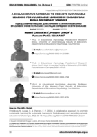 A collaborative approach to promote sustainable learning for vulnerable learners in Zimbabwean rural secondary schools