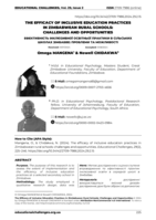 The efficacy of inclusive education practices in Zimbabwean rural schools: Challenges and opportunities