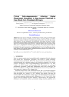 Critical path–dependencies affecting digital government innovation in low-income countries: A case study from Woredas in Ethiopia