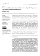 Towards inclusive urban real estate: Innovative strategies for shaping urban real estate developments in South Africa