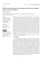 Machine learning technology for good health and well-being for sustainable human security in South Africa