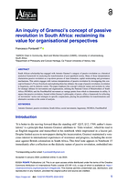 An inquiry of Gramsci’s concept of passive revolution in South Africa: Reclaiming its value for organisational perspectives